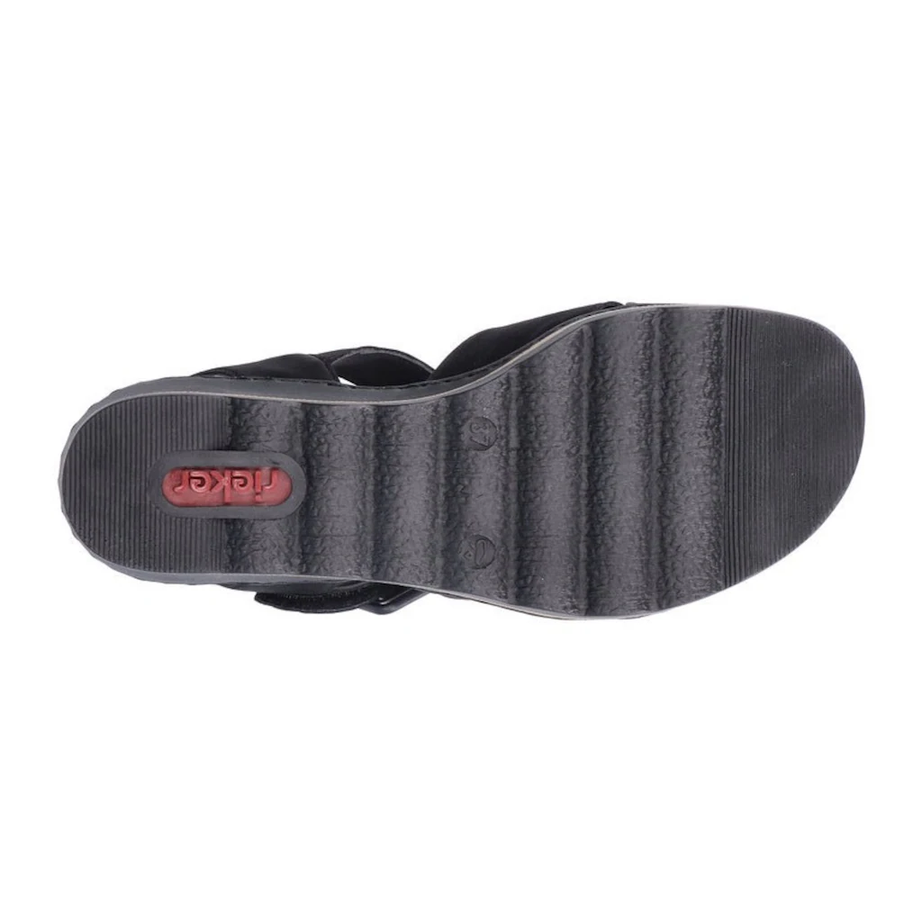Rieker Keilsandalette Sommerschuh Sandale Keilabsatz mit gekreuzten Bandagen bestellen Lagerräumung