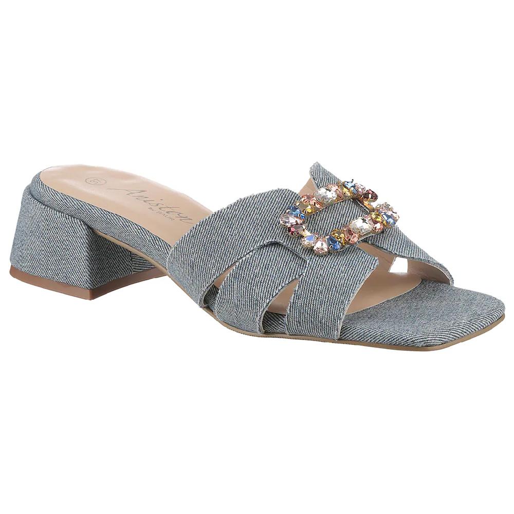 Aniston SHOES Pantolette Sommerschuh Festtagsschuh Blockabsatz - NEUE KOLLEKTION Zeitlich begrenztes Angebot
