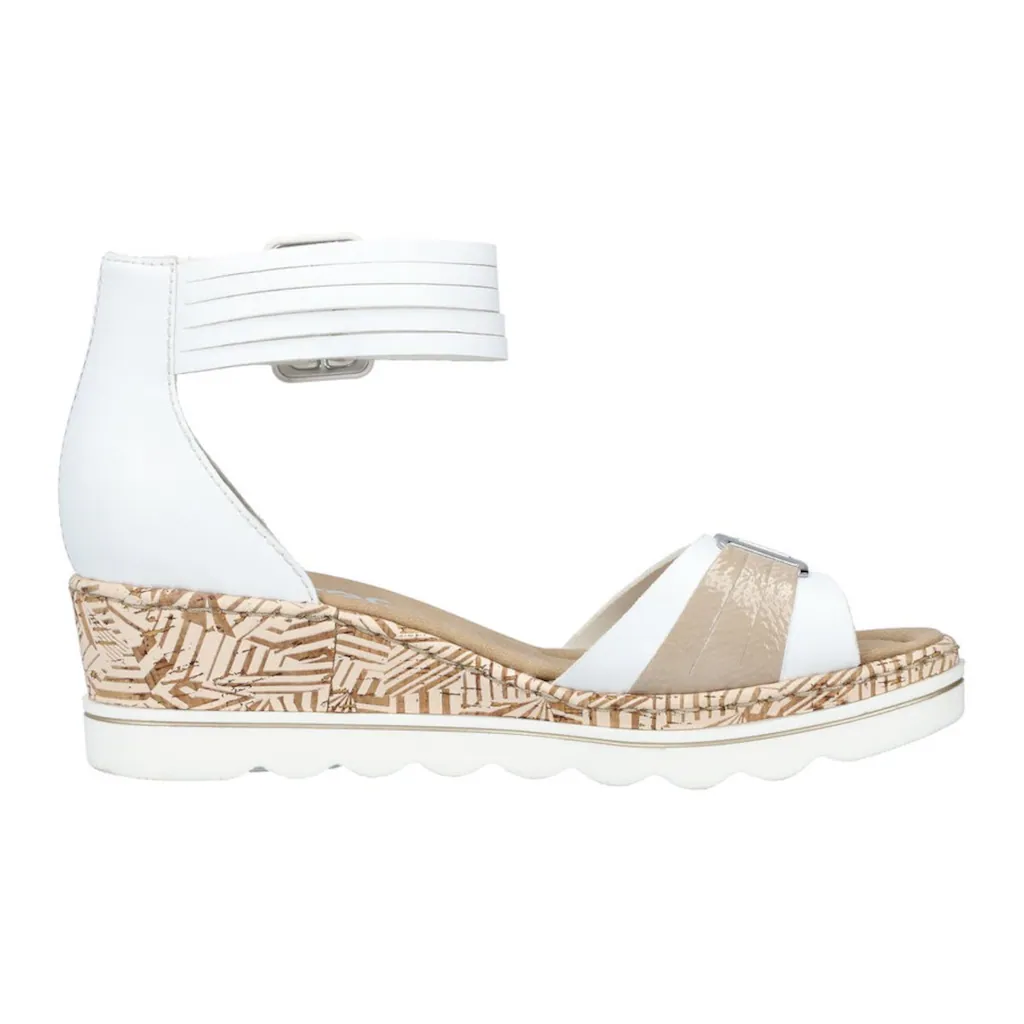 Rieker Keilsandalette Sommerschuh Sandale Keilabsatz mit Print an der Laufsohle online kaufen Saisonale Angebote