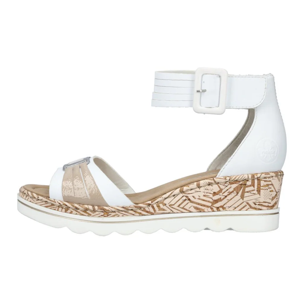 Rieker Keilsandalette Sommerschuh Sandale Keilabsatz mit Print an der Laufsohle online kaufen Saisonale Angebote