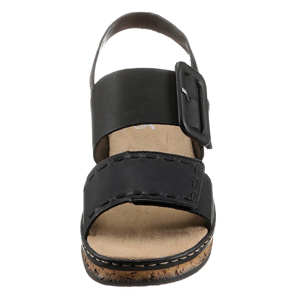 Rieker Keilsandalette Sommerschuh Sandale Keilabsatz mit modischer Schmuckspange online bestellen Tiefpreis