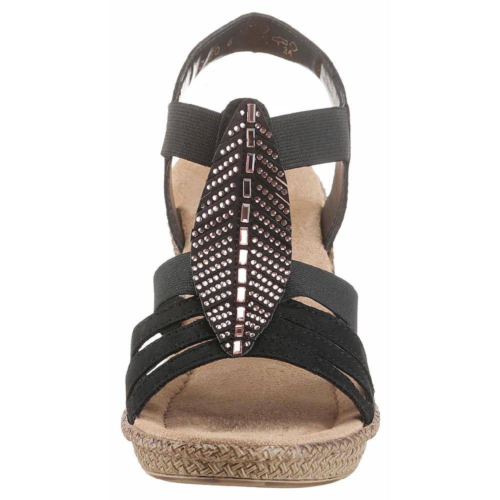 Rieker Sandalette mit Glitzersteinchen verziert online kaufen Bis zu 60% Rabatt