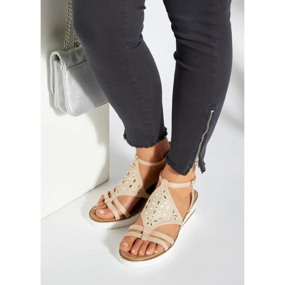 LASCANA Sandalette Sandalette Sommerschuh mit Keilabsatz gepolsterter Innensohle VEGAN kaufen Bis zu 55% Rabatt
