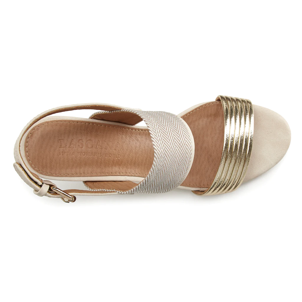 LASCANA Riemchensandalette Sandale Sommerschuh mit Blockabsatz VEGAN bestellen im Angebot