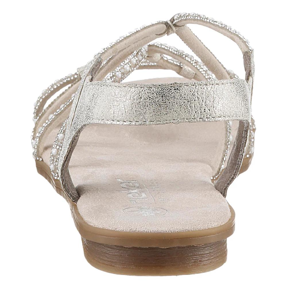 Rieker Riemchensandale Sommerschuh Sandalette Blockabsatz mit Gummizügen für guten Sitz kaufen Saisonschlussverkauf