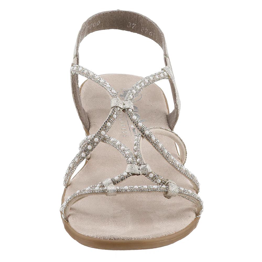 Rieker Riemchensandale Sommerschuh Sandalette Blockabsatz mit Gummizügen für guten Sitz kaufen Saisonschlussverkauf
