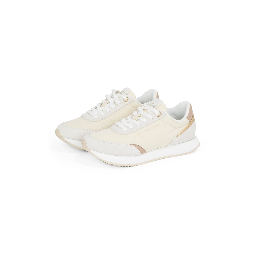 Tommy Hilfiger Plateausneaker »ESSENTIAL RUNNER« Freizeitschuh Halbschuh Schnürschuh mit Kontrastbesätzen online bestellen Sonderangebote