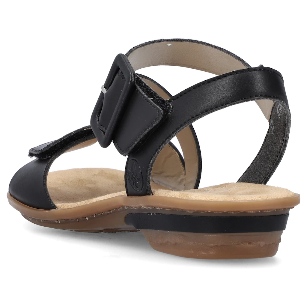 Rieker Sandalette Sommerschuh Sandale Keilabsatz mit Klett kaufen Fabrikladen