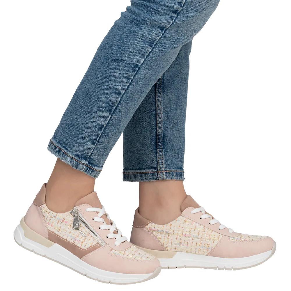 Rieker Keilsneaker Halbschuh Freizeitschuh Casual-Schnürschuh im Materialmix kaufen Black Friday Preise