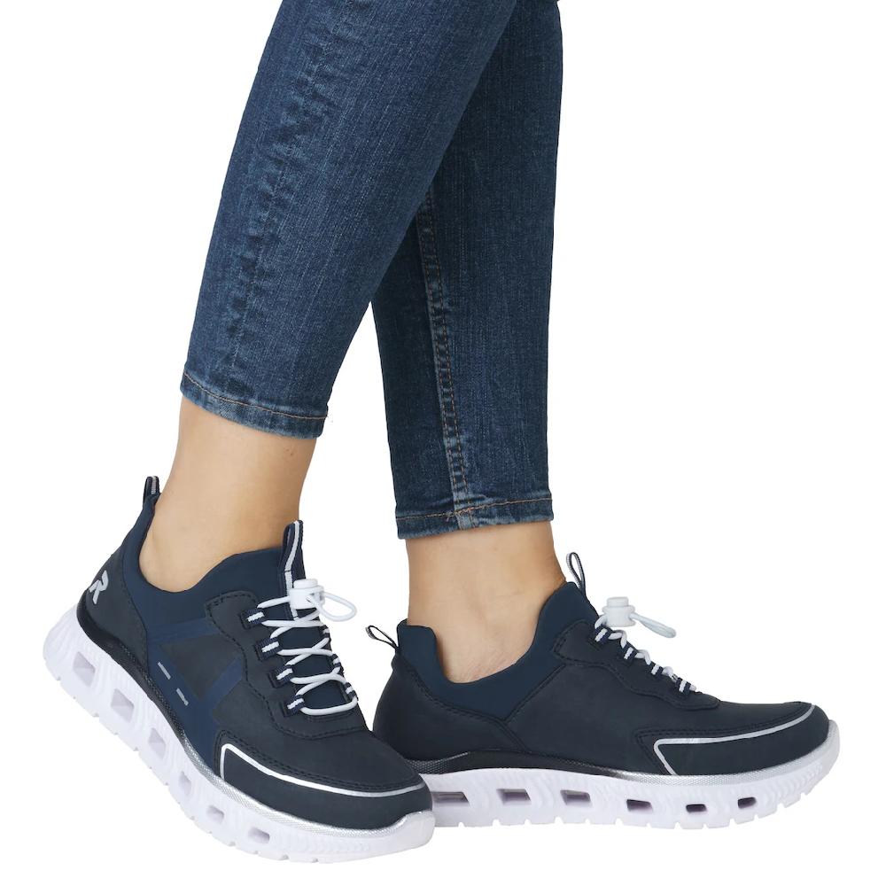 RIEKER Sport Slip-On Sneaker Schlupfschuh Halbschuh Freizeitsneaker mit Schnellverschluss zollfrei