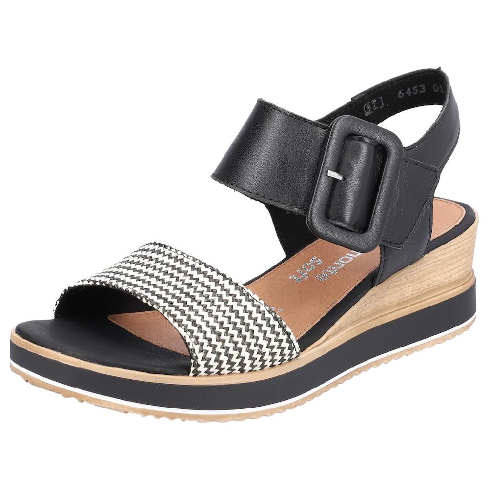 Remonte Sandalette »ELLE-Collection« Sommerschuh Sandale Bequemschuh mit Klett unter der Zierschnalle online kaufen Verkauf