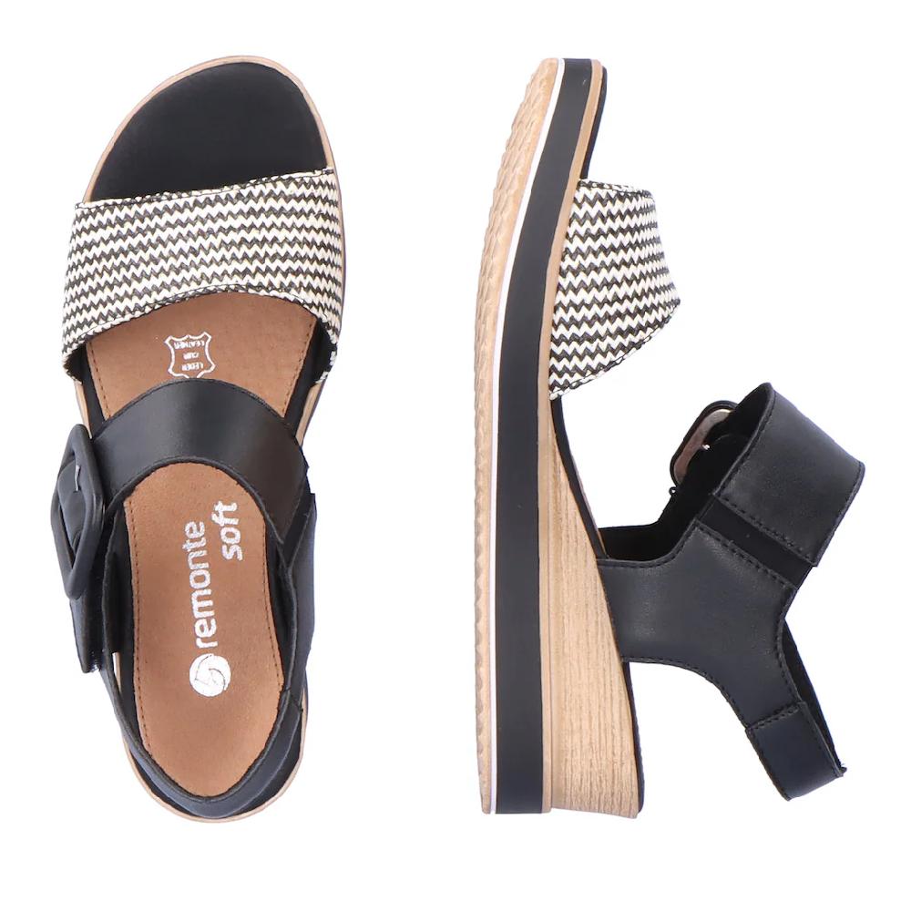 Remonte Sandalette »ELLE-Collection« Sommerschuh Sandale Bequemschuh mit Klett unter der Zierschnalle online kaufen Verkauf