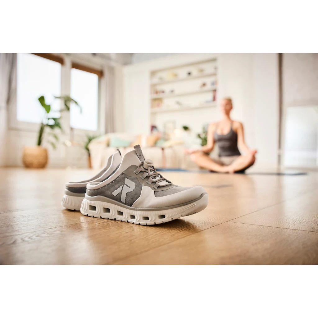 RIEKER Sport Clog Schlupfschuh Sabot Sneaker mit aufgesetztem Schnellverschluss Blitzverkäufe