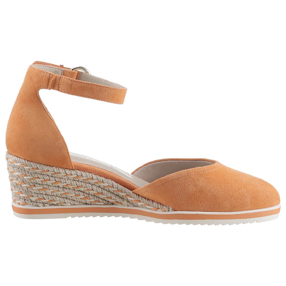 Tamaris Keilpumps Keilabsatz Schlupfschuh Riemchensandale mit modischem Jute-Besatz bestellen Fabrik Onlineshop