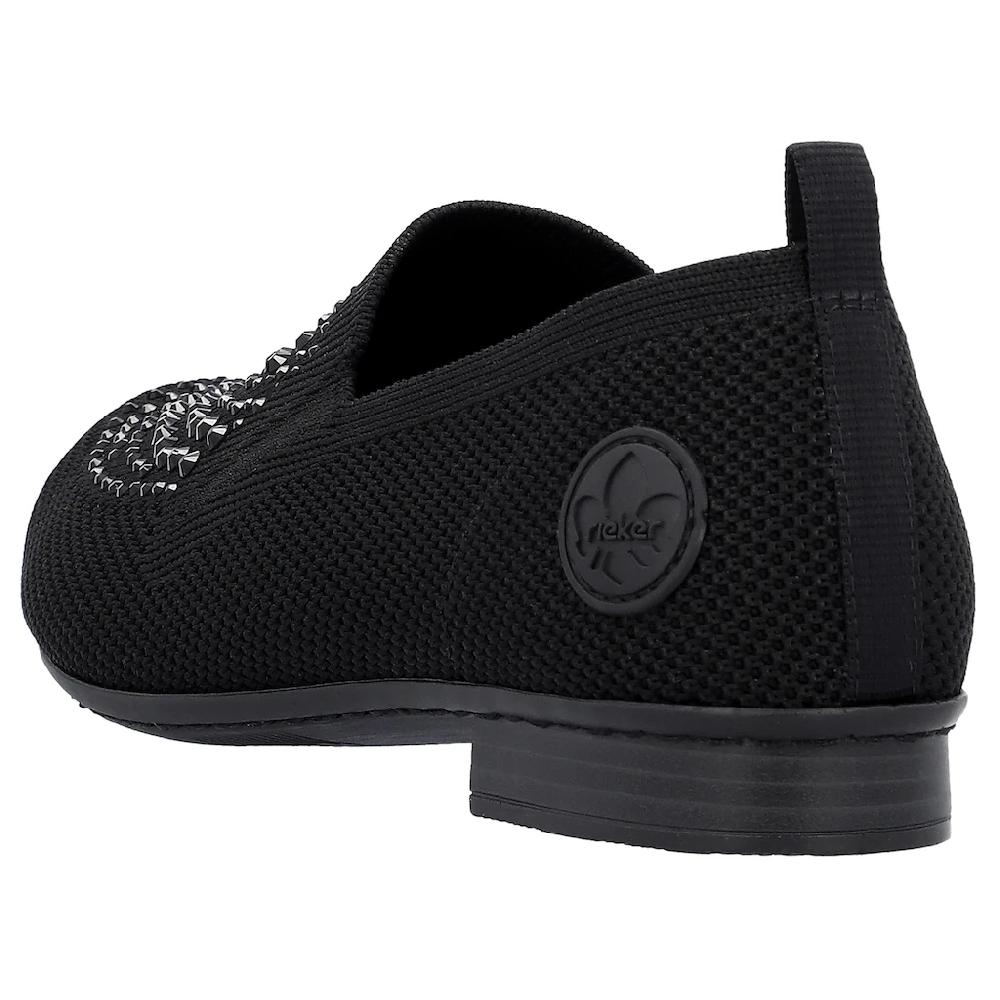 Rieker Slipper Loafer Business Schuh mit Strass-Steinchen verziert ▷ für Begrenztes Angebot