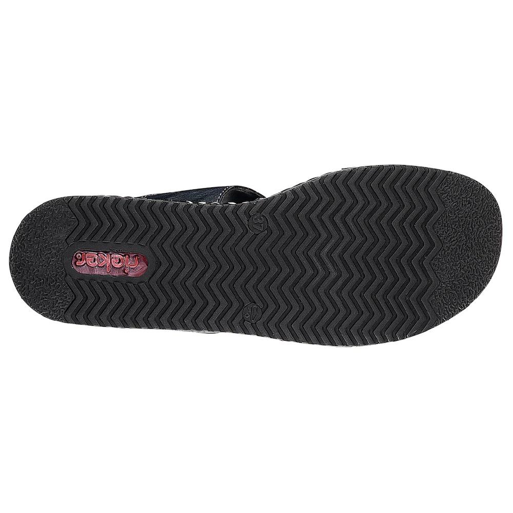 Rieker Pantolette Keilabsatz Sommerschuh Schlappen mit Riemchen in Flechtoptik ▷ für VIP-Rabatte