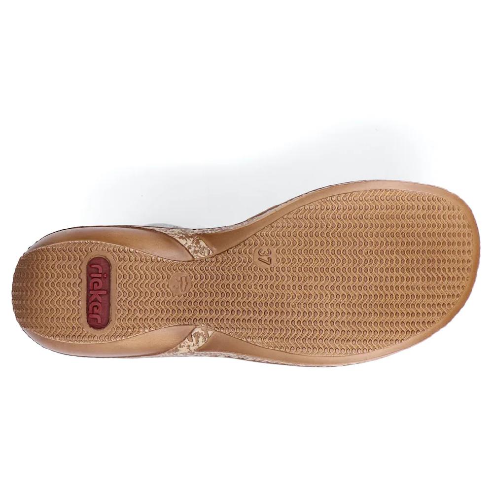 Rieker Riemchensandale Sommerschuh Sandalette Keilabsatz mit Zierperlen besetzt bestellen Speichern exportieren