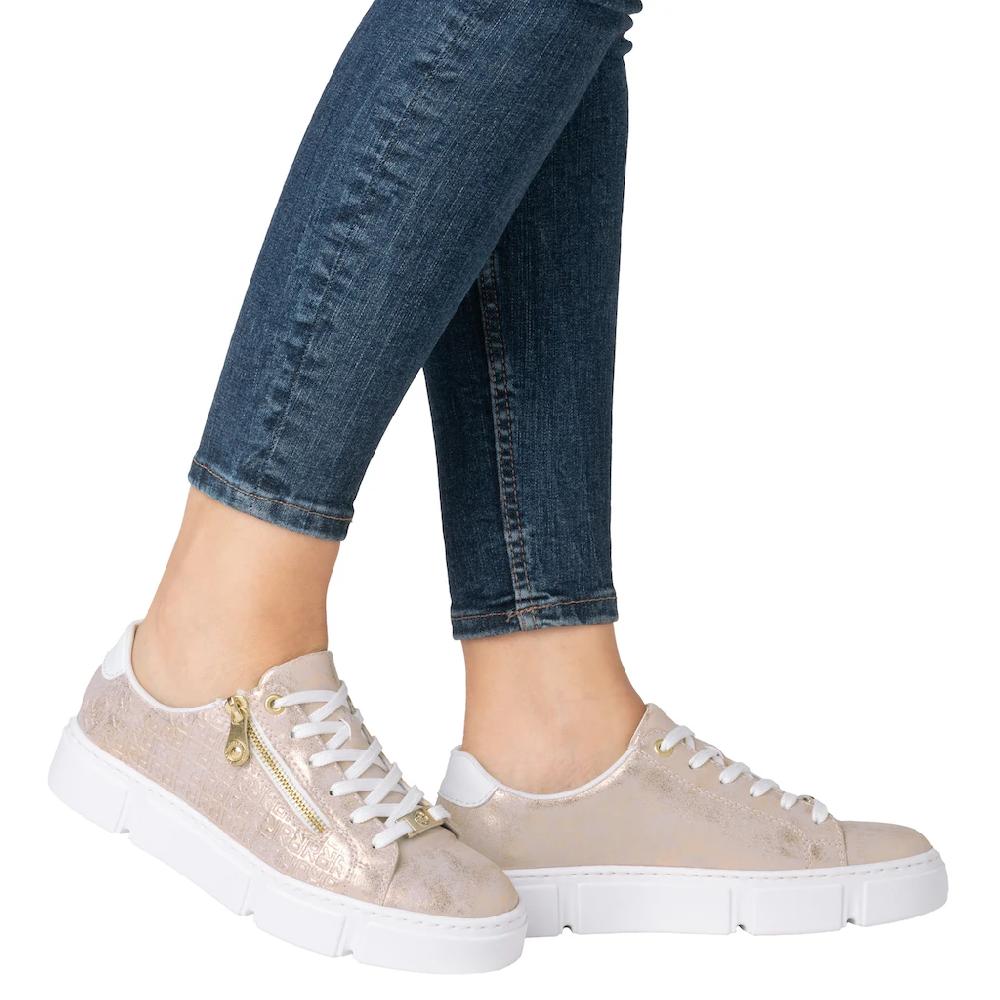 Rieker Plateausneaker Freizeitschuh Halbschuh Schnürschuh mit Reißverschluss kaufen zollfrei