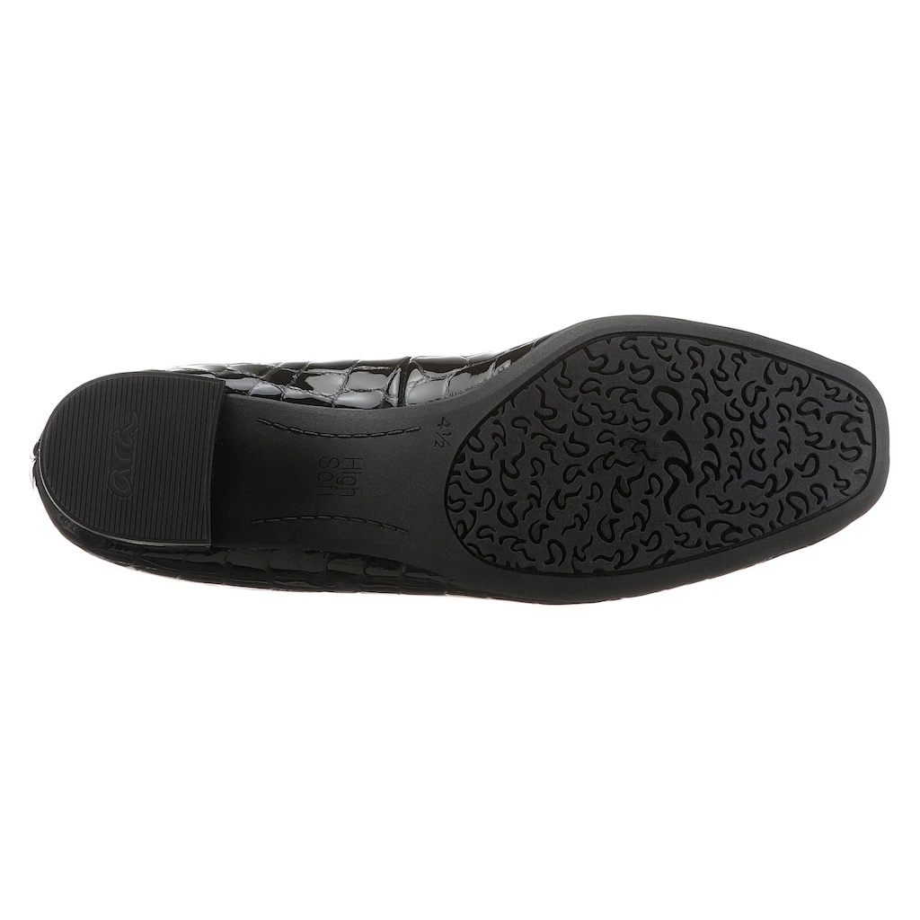 Ara Pumps »GRAZ« Abendschuh Festtagsschuh Blockabsatz mit Reptilprägung ▷ für im Angebot
