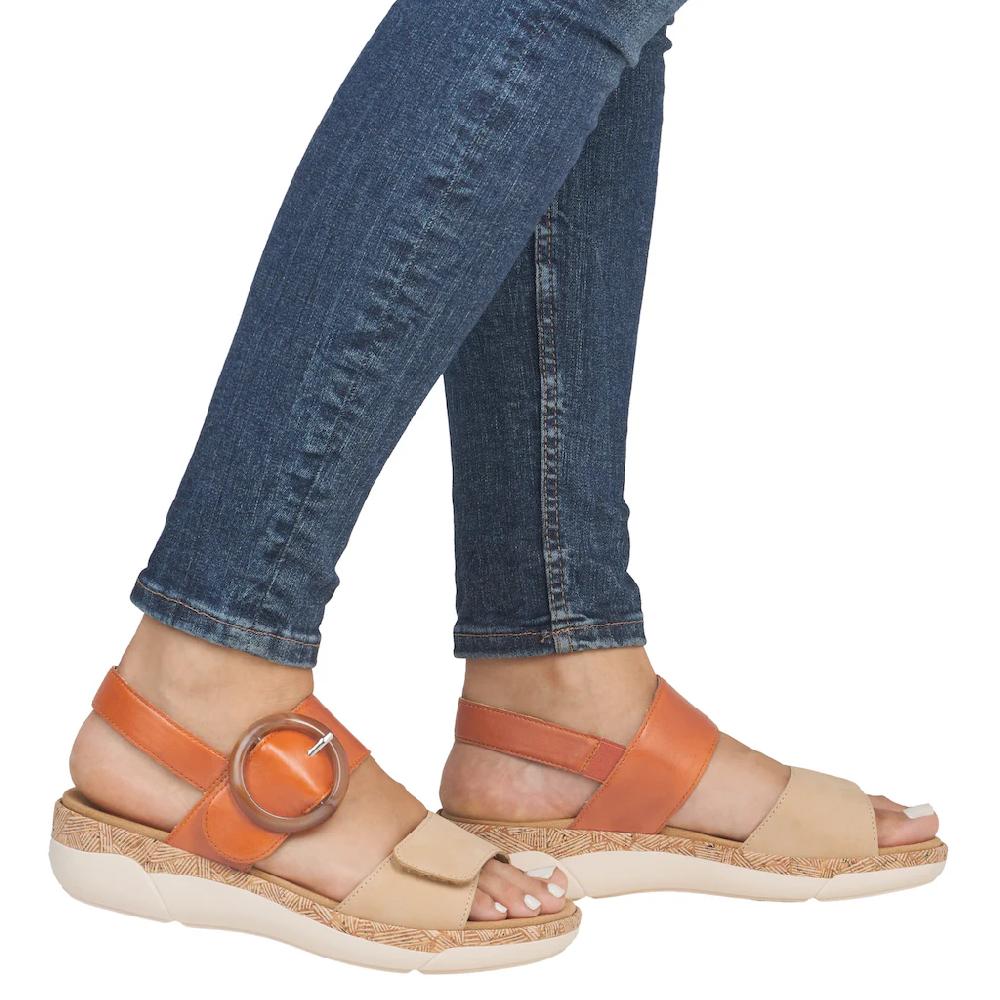 Remonte Keilsandalette Sommerschuh Riemchensandale praktische Klettverschlüsse kaufen Sonderangebot