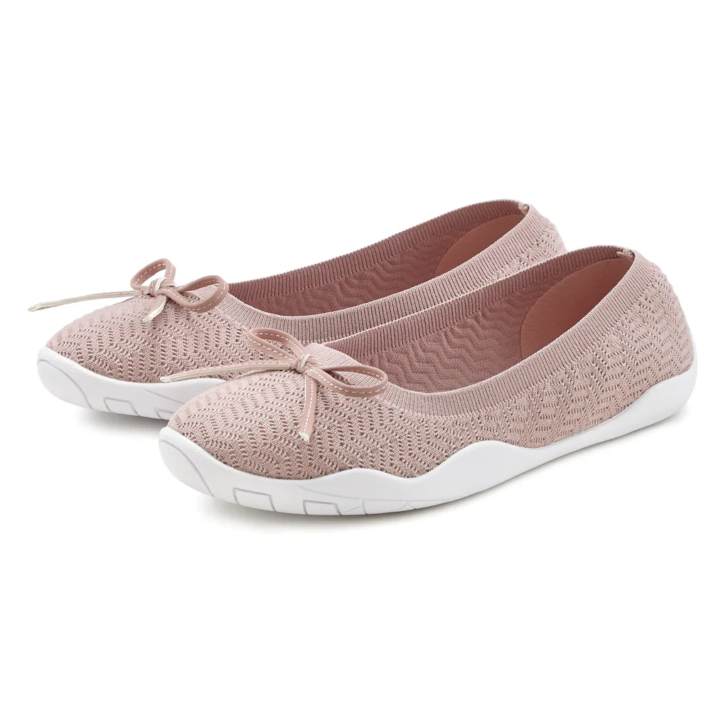 LASCANA Sneaker Ballerinas mit flacher & flexibler Sohle superleicht Slipper Halbschuh VEGAN ▷ für Valentinstagsangebot