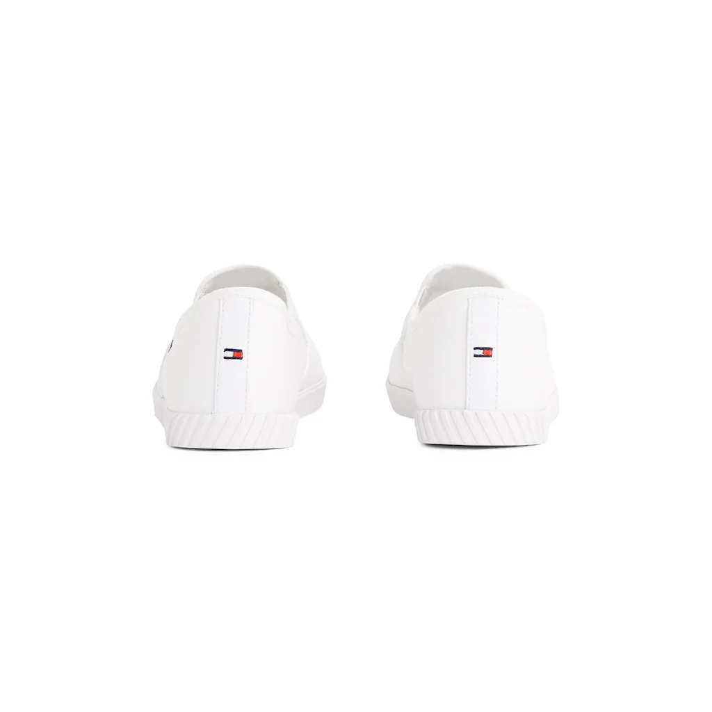 Tommy Hilfiger Plateausneaker »CANVAS LACE UP SNEAKER« Freizeitschuh Halbschuh Schnürschuh mit gestickter Logoflagge Lagerräumung