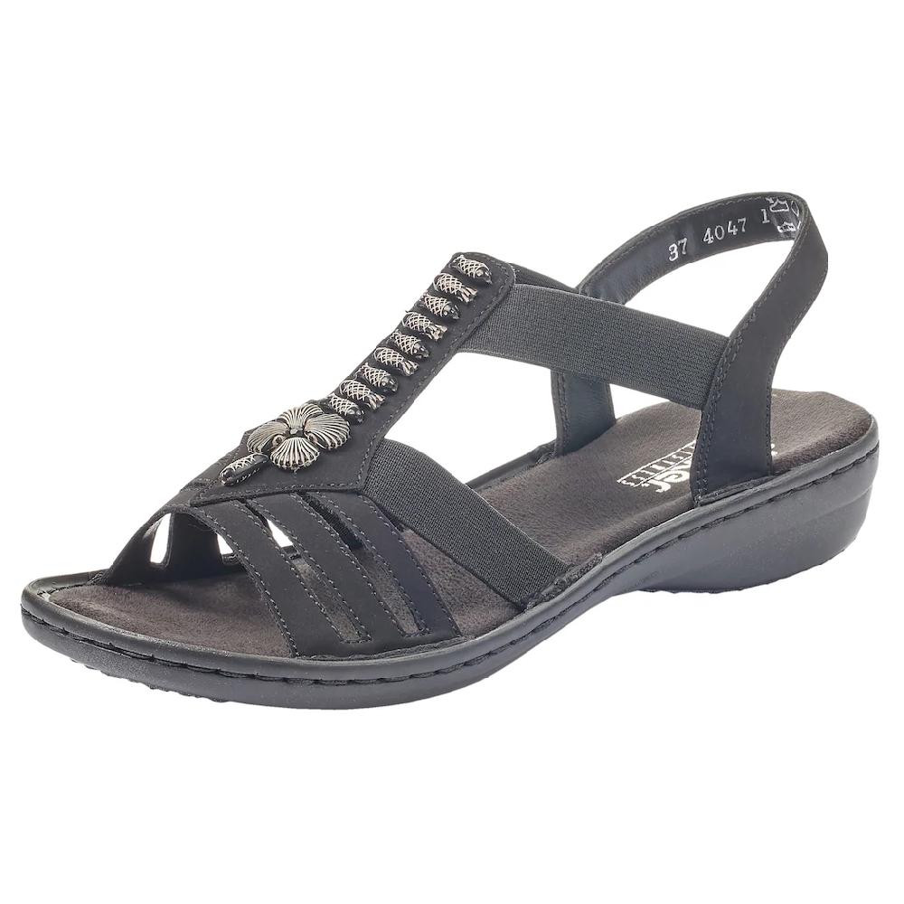 Rieker Riemchensandale Sommerschuh Sandalette Keilabsatz mit schöner Verzierung online kaufen Online Outlet