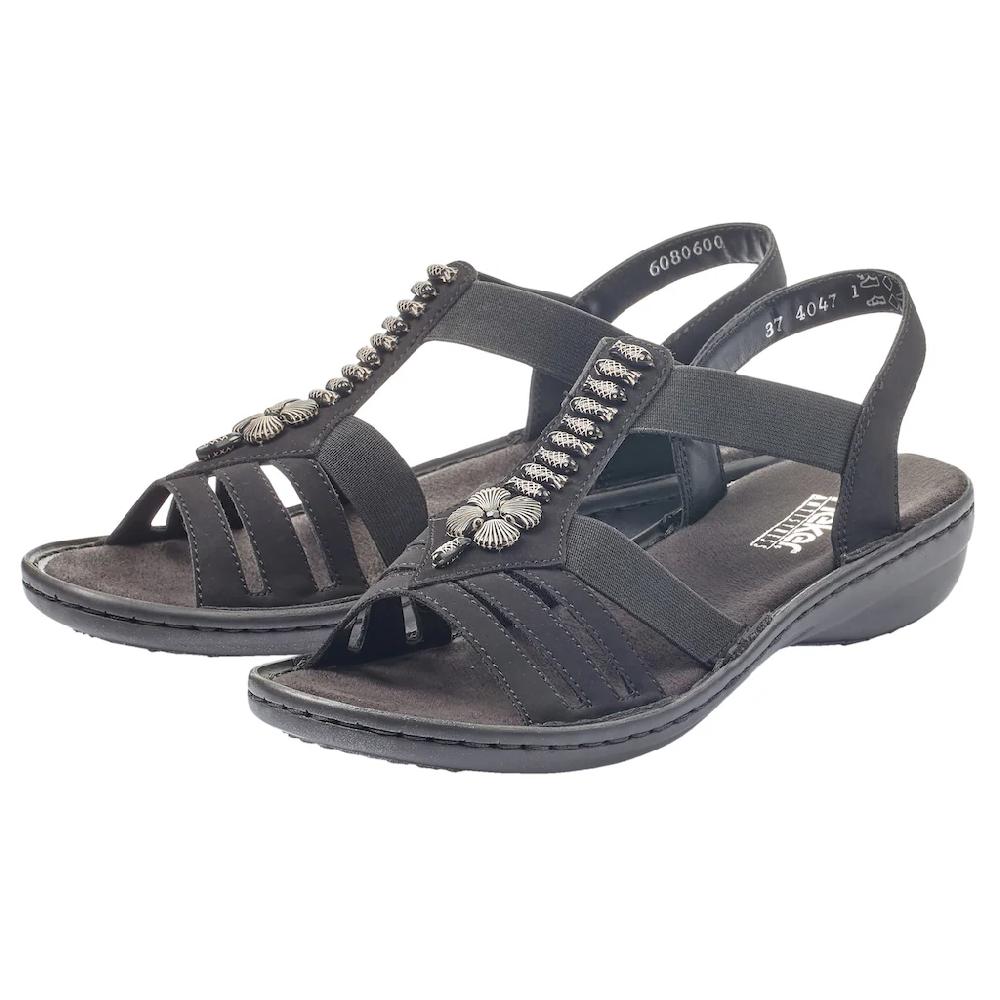 Rieker Riemchensandale Sommerschuh Sandalette Keilabsatz mit schöner Verzierung online kaufen Online Outlet