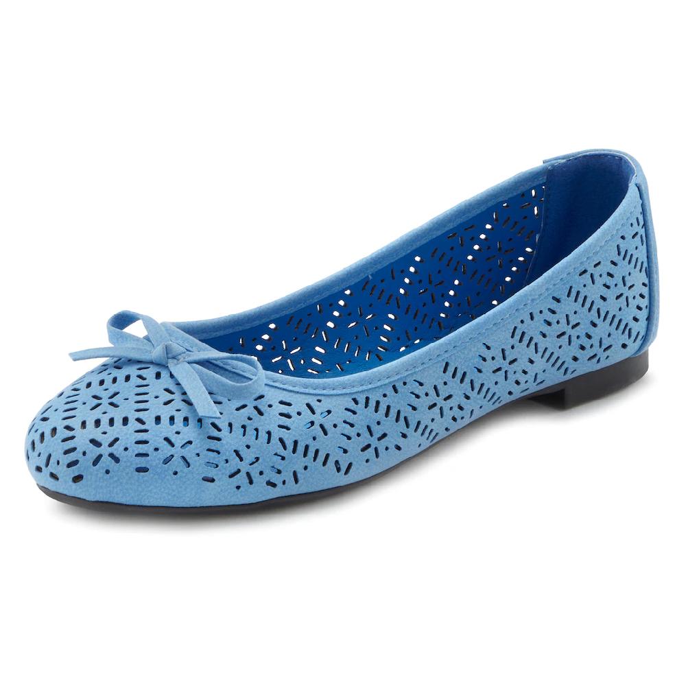 LASCANA Ballerina Freizeitschuh Slipper Halbschuh mit kleinen Cut-Outs VEGAN online bestellen Wochenangebot