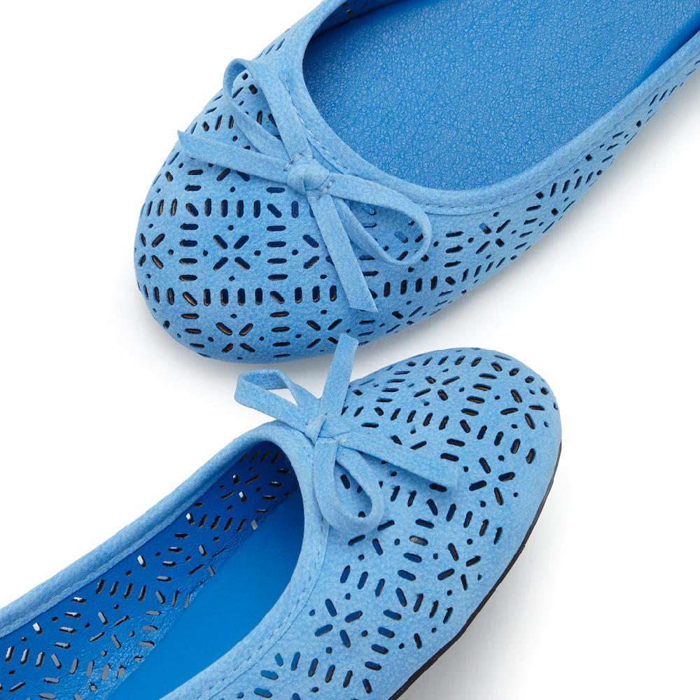 LASCANA Ballerina Freizeitschuh Slipper Halbschuh mit kleinen Cut-Outs VEGAN online bestellen Wochenangebot