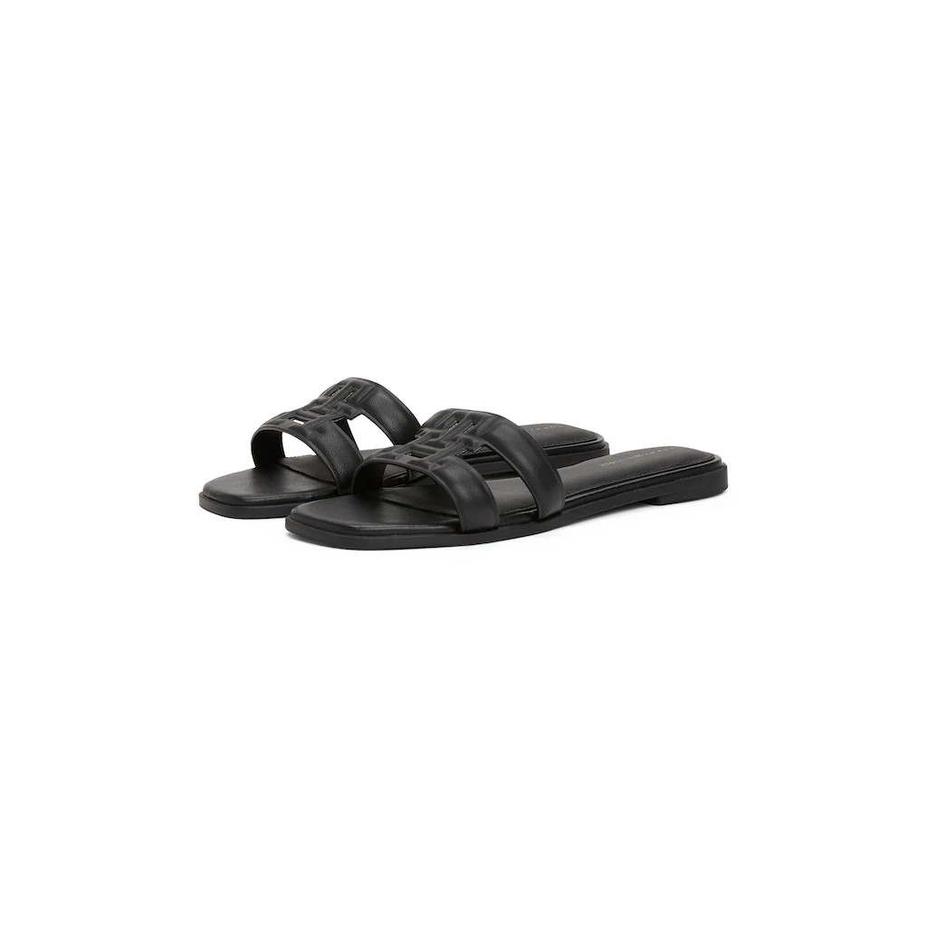 Tommy Hilfiger Pantolette »TH LOGO STRAP MULE« Bequemschuh Sommerschuh Flats mit TH-Logo Bis zu 65% Rabatt