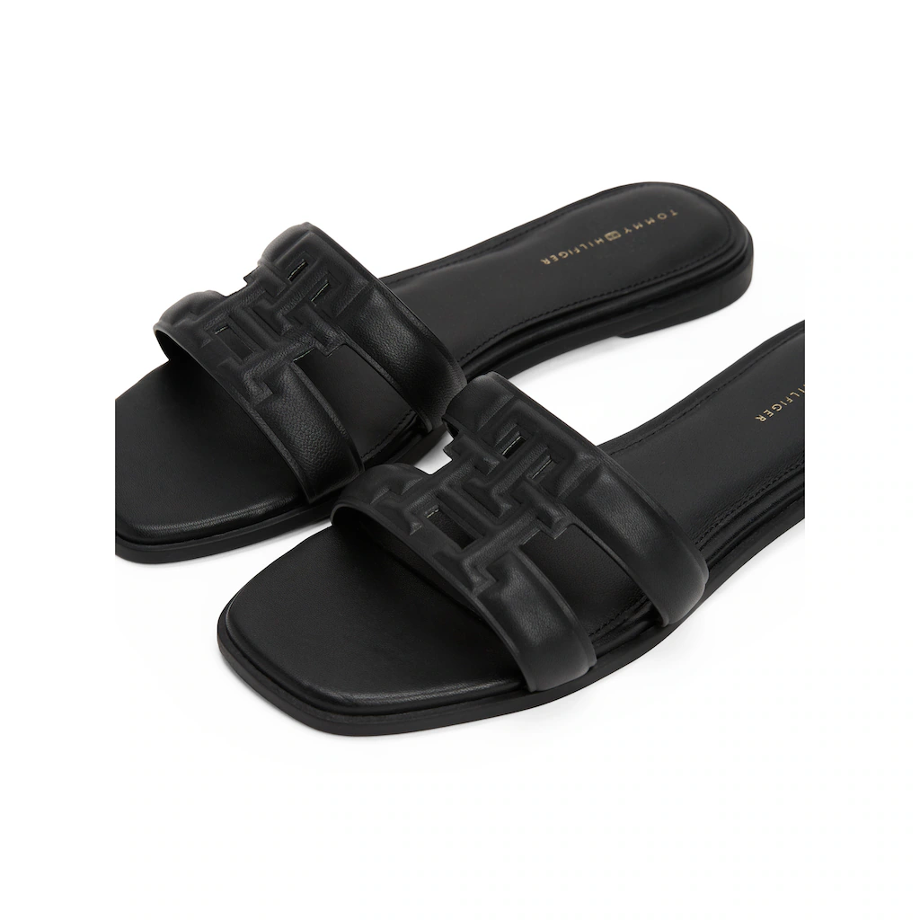 Tommy Hilfiger Pantolette »TH LOGO STRAP MULE« Bequemschuh Sommerschuh Flats mit TH-Logo Bis zu 65% Rabatt