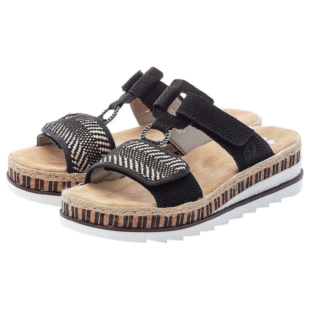 Rieker Pantolette Keilabsatz Sommerschuh Schlappen mit weicher Innensohle online kaufen Speichern exportieren