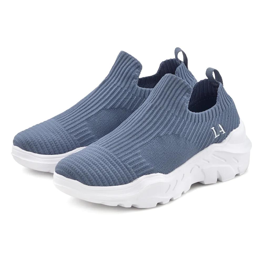 LASCANA Sneaker »Slip-On-Sneaker Halbschuh Slipper« Freizeitschuh elastisches Mesh leichte Sohle VEGAN bestellen Fabrikverkauf