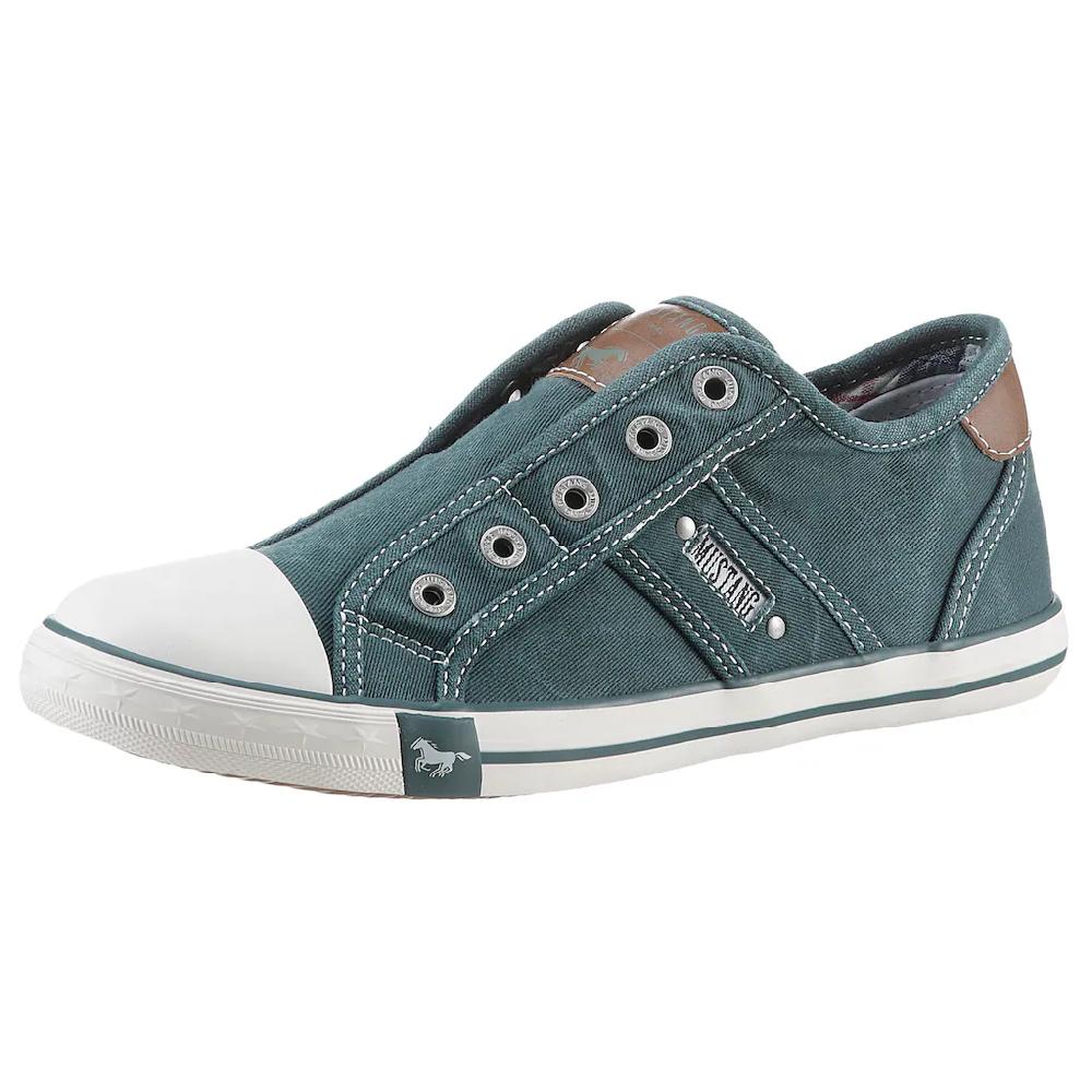 Mustang Shoes Slip-On Sneaker Slipper Sommerschuh Freizeitschuh mit praktischem Gummizug online bestellen Sonderangebot