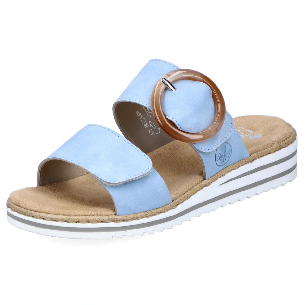 Rieker Pantolette Keilabsatz Sommerschuh Schlappen mit softer Innensohle bestellen Online Shopping