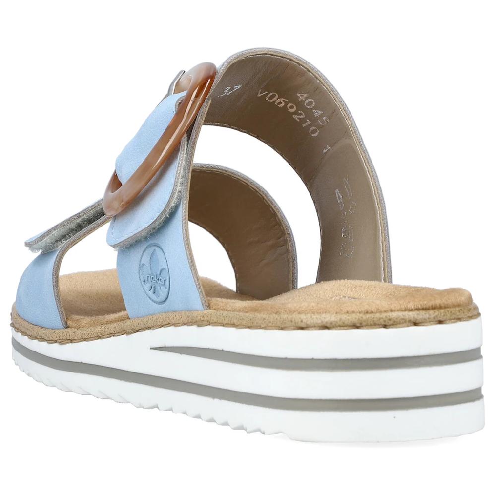Rieker Pantolette Keilabsatz Sommerschuh Schlappen mit softer Innensohle bestellen Online Shopping