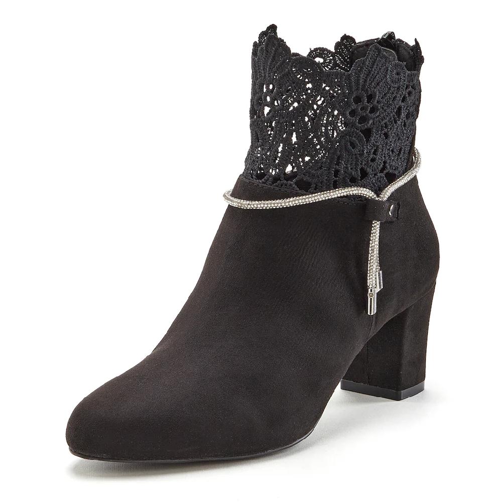 LASCANA Stiefelette mit elegantem Spitzenbesatz Stiefel Boots kaufen Exklusivangebot