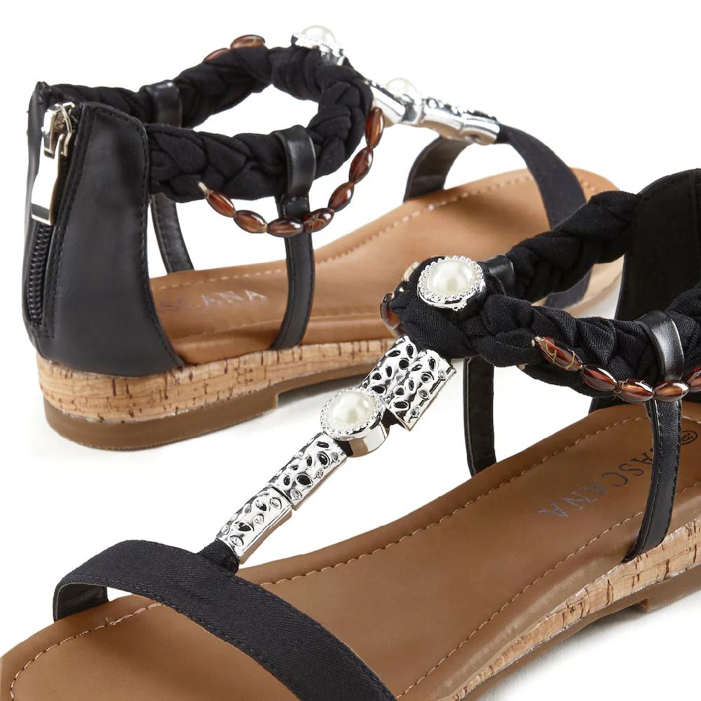 LASCANA Sandale Sandalette Sommerschuh mit Schmuckelementen VEGAN bestellen Weihnachtsangebot