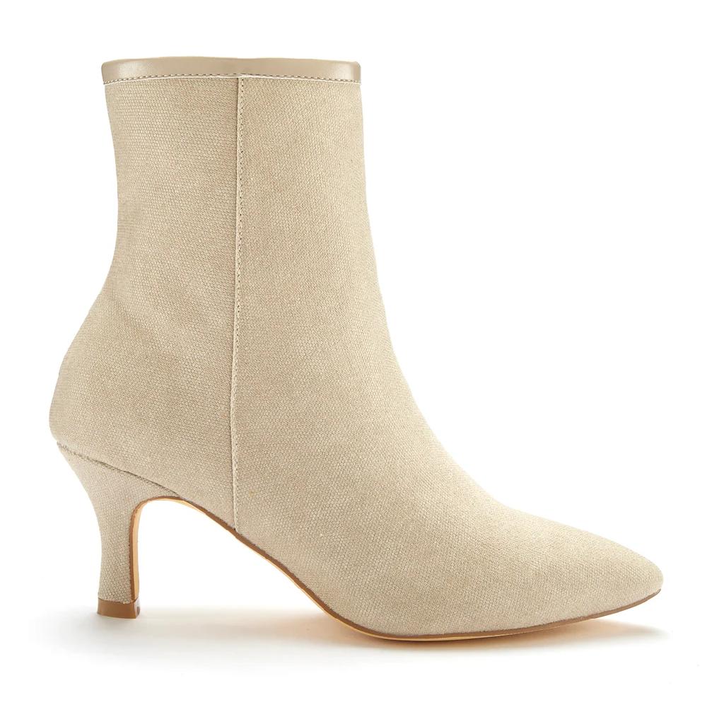 LASCANA Stiefelette High-Heel Ankle Stiefel in Denim-Optik VEGAN kaufen Lagerräumung