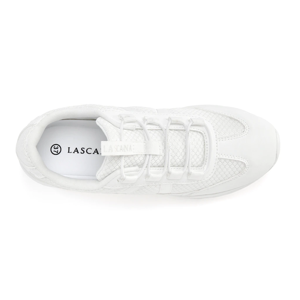 LASCANA Sneaker Slip-On Freizeitschuh Halbschuh mit elastischen Schnürbändern VEGAN kaufen Letzter Tag