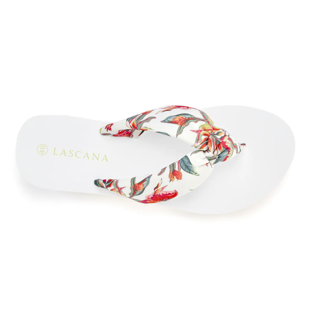 LASCANA Badezehentrenner Sandale Pantolette Badeschuh ultraleicht mit softem Band VEGAN 50% Rabatt mit kostenlosem Versand