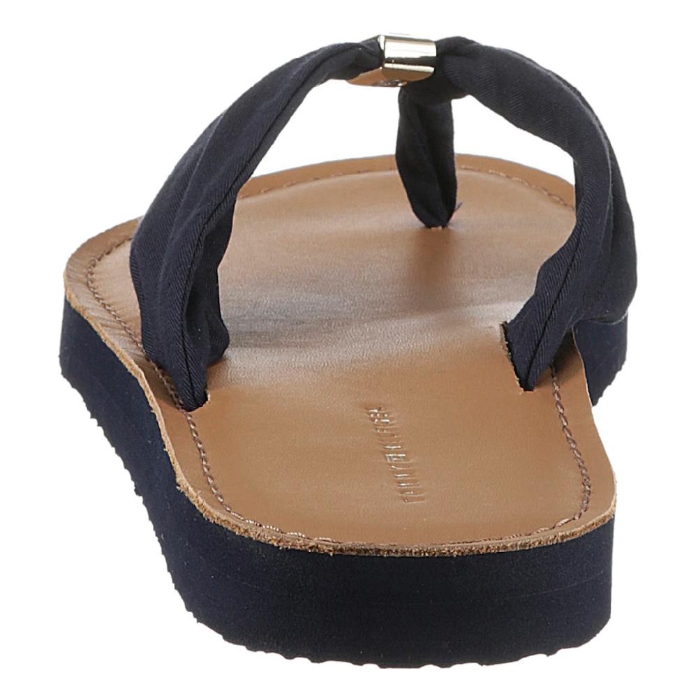 Tommy Hilfiger Zehentrenner »TH ELEVATED BEACH SANDAL« Sommerschuh Bequemschuh Flats Schlappen mit TH-Schmuckelement Begrenzt auf 3 Tage