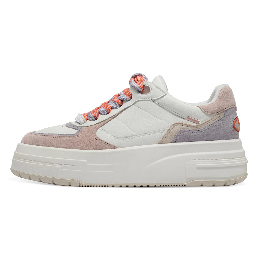 Tamaris Plateausneaker Freizeitschuh Halbschuh Schnürschuh mit gepolstertem Schaftrand online bestellen im Angebot