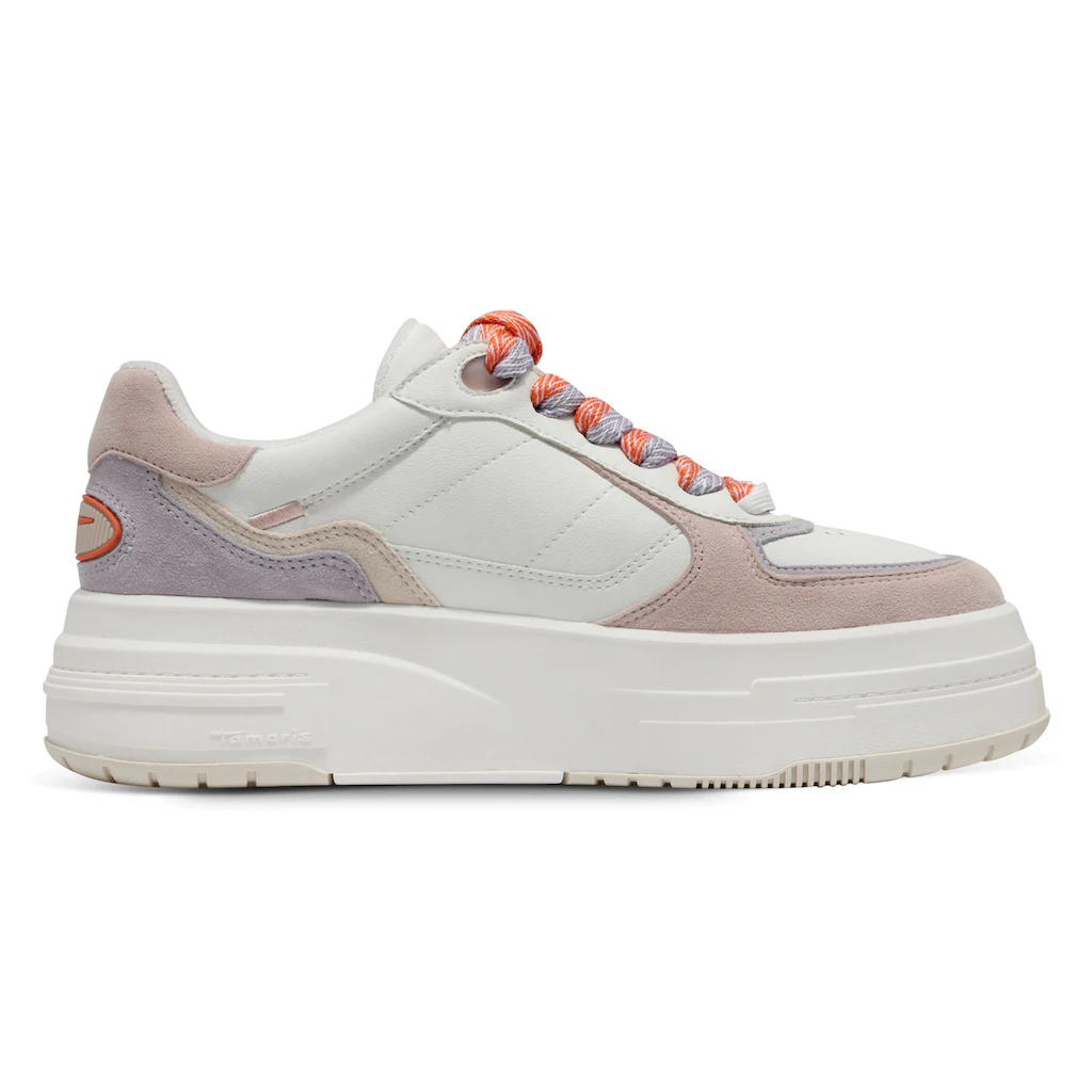 Tamaris Plateausneaker Freizeitschuh Halbschuh Schnürschuh mit gepolstertem Schaftrand online bestellen im Angebot
