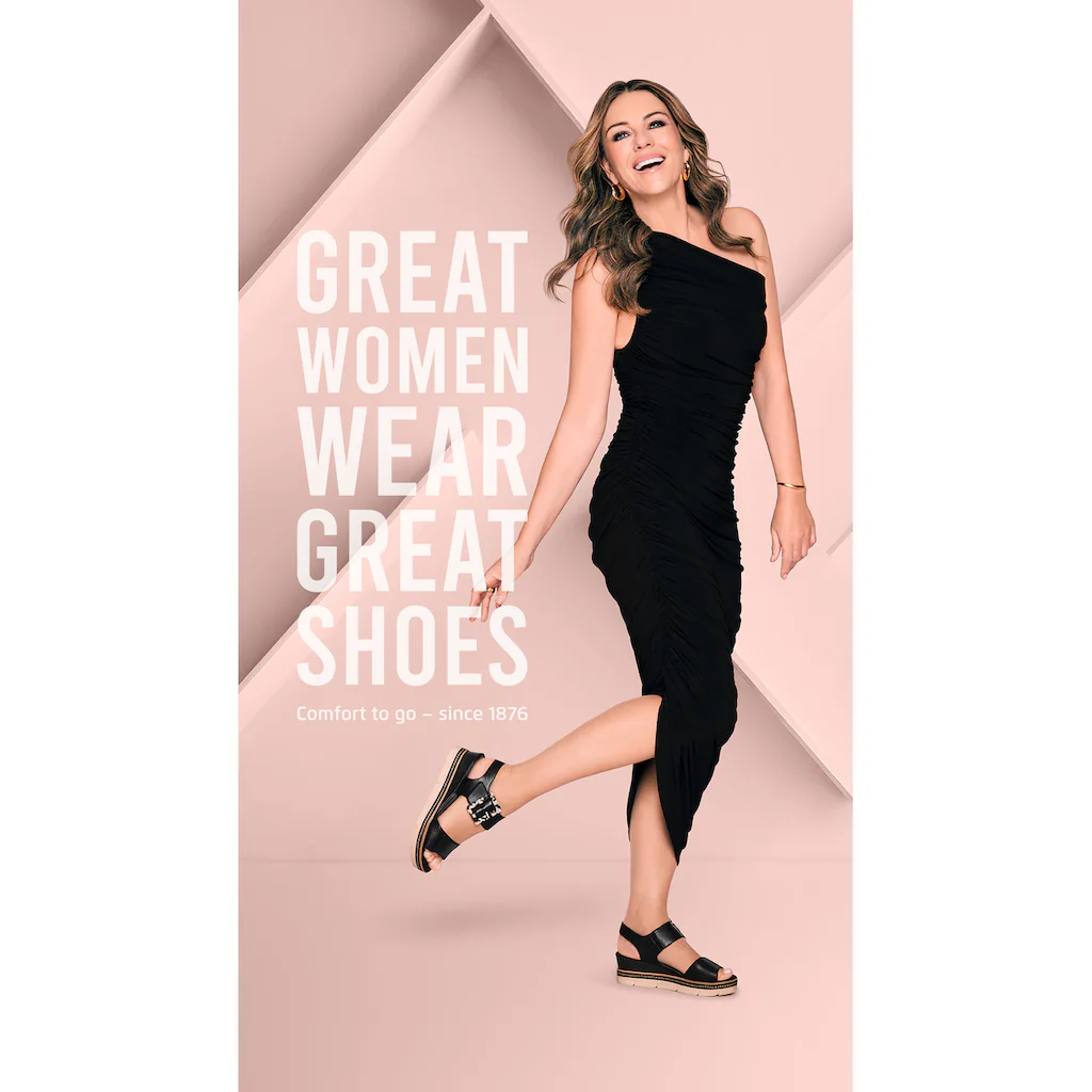 Remonte Keilsandalette »Elisabeth Hurley-Collection« Keilabsatz Riemensandale Sommerschuh auffällige Zierschnalle bestellen Günstig kaufen