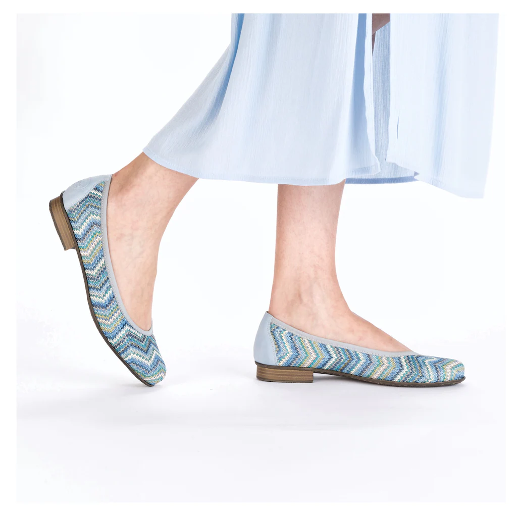 Rieker Ballerina Slipper Schlupfschuh Pumps mit weicher Innensohle Großer Ausverkauf