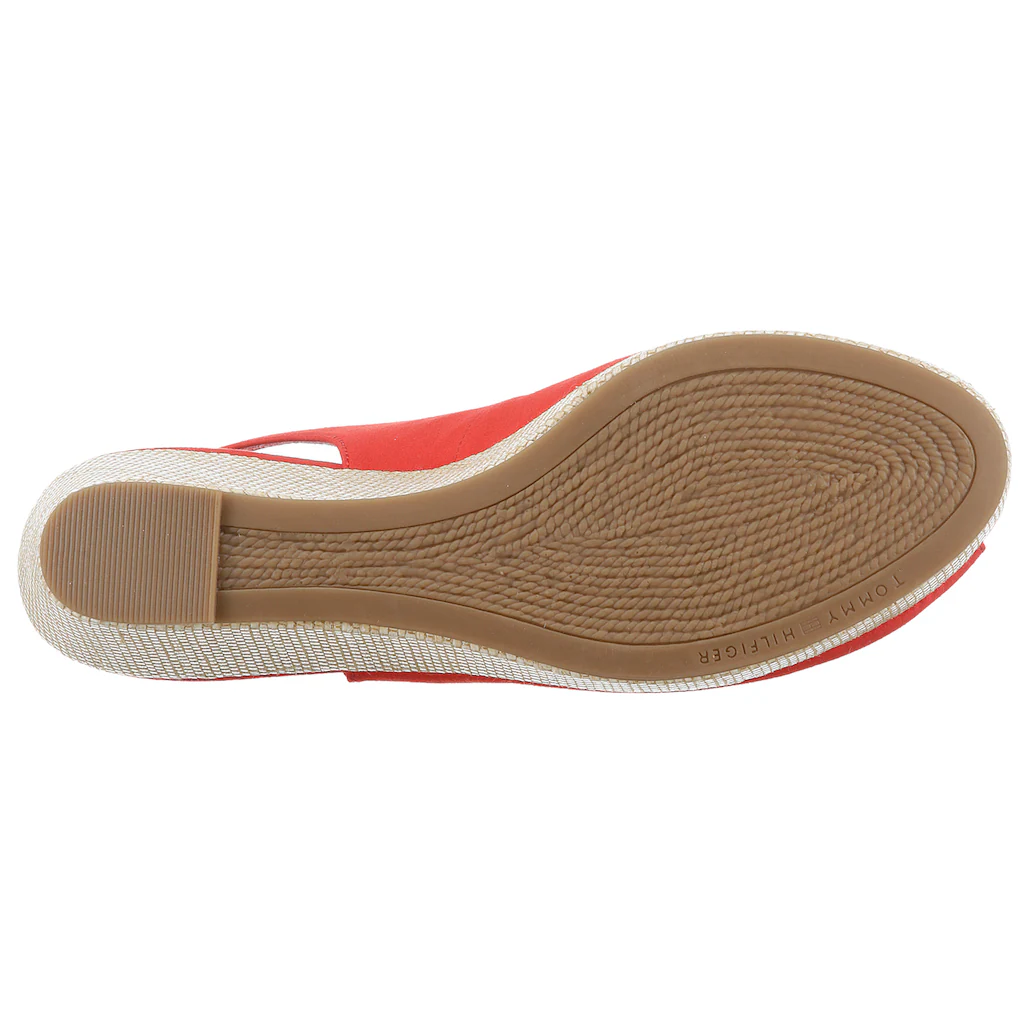 Tommy Hilfiger Sandalette »ICONIC ELBA SLING BACK WEDGE« Sommerschuh Sandale Keilabsatz mit Jutebesatz Saisonschlussverkauf