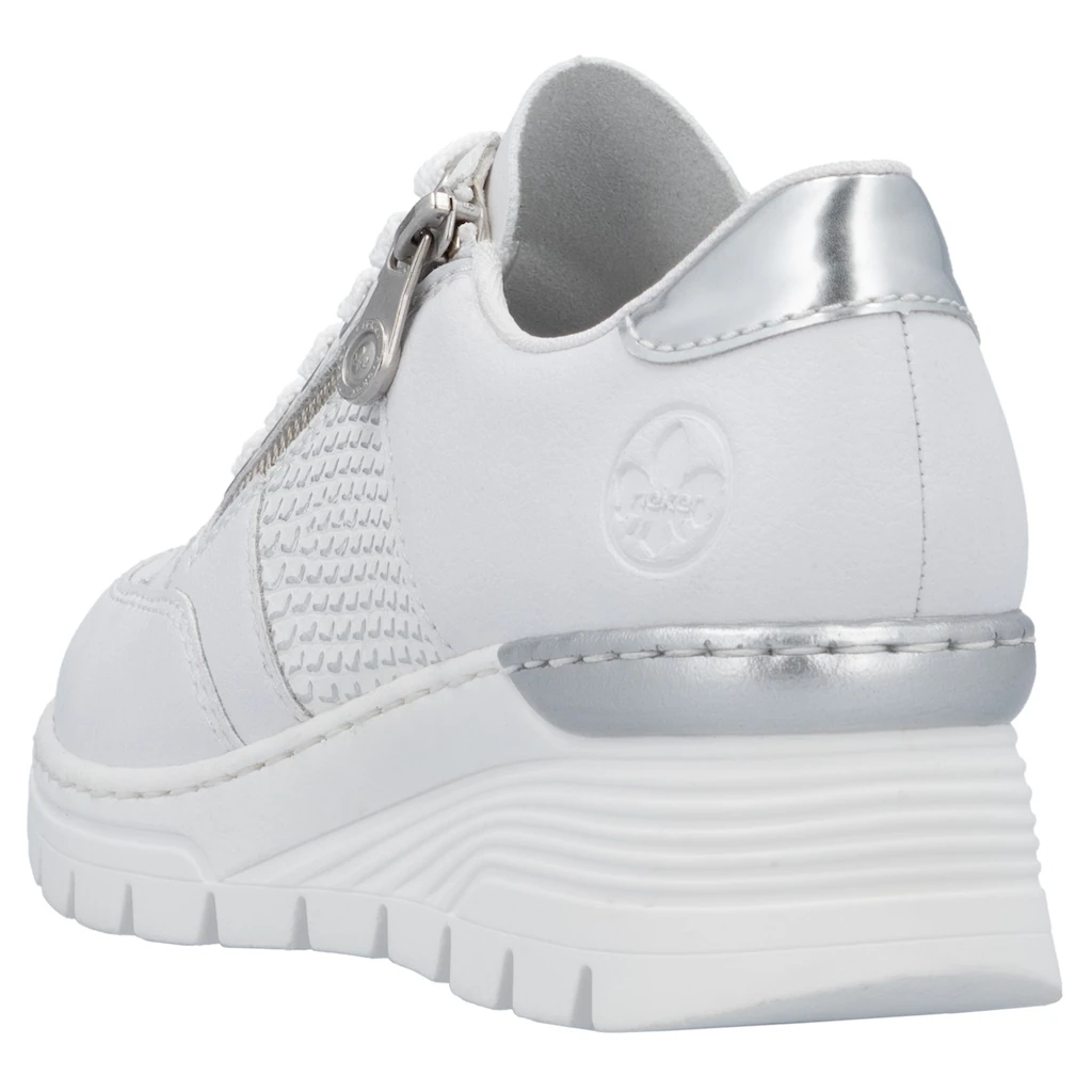 Rieker Keilsneaker Halbschuh Freizeitschuh Schnürschuh Sneaker mit Reißverschluss Lagerräumung