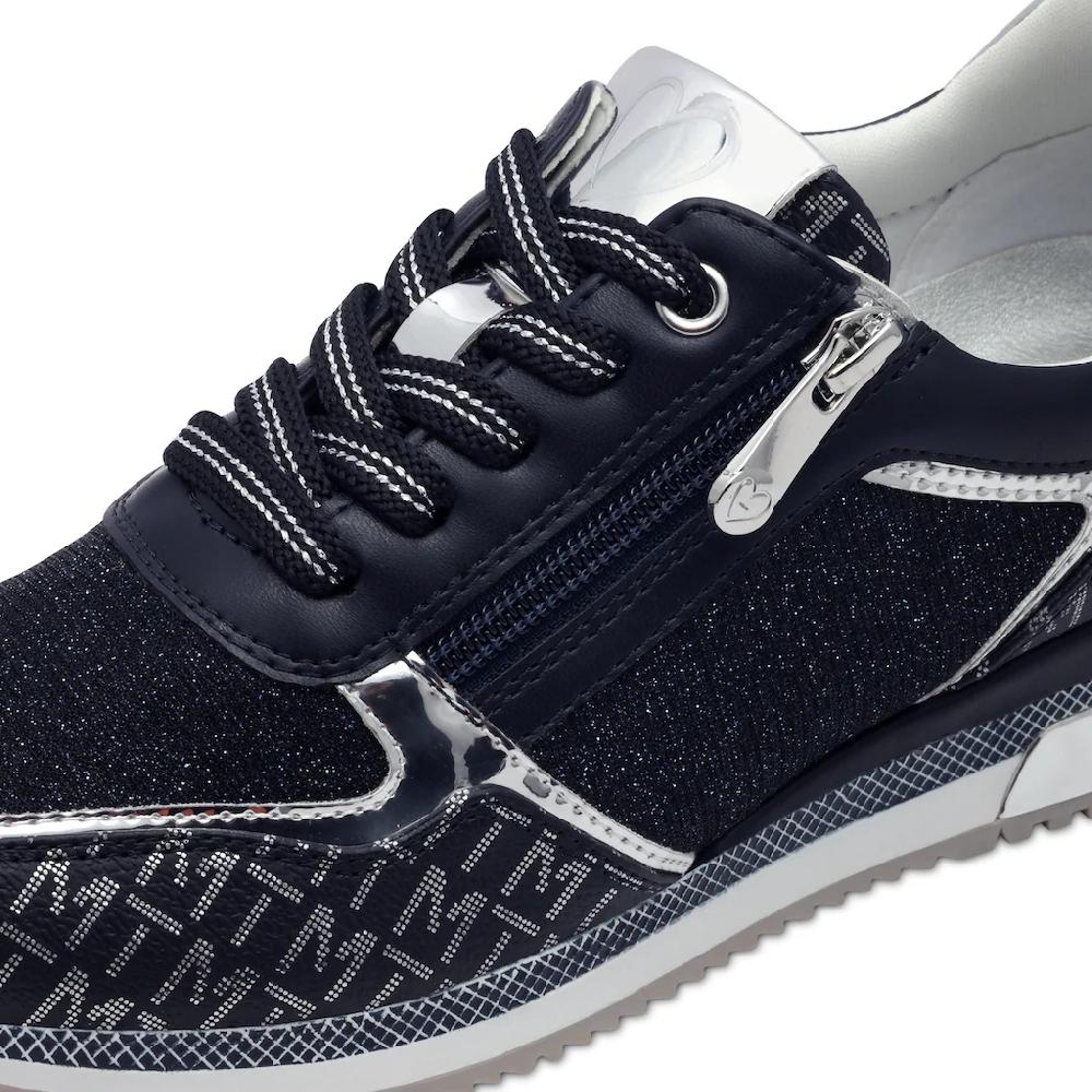 MARCO TOZZI Keilsneaker Freizeitschuh Halbschuh Schnürschuh mit Logoprint kaufen Wochenangebot
